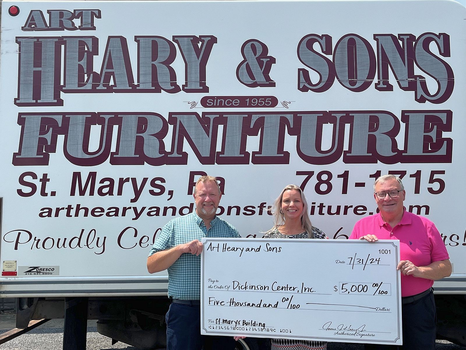 DCI Receives Support from Art Heary & Sons Image