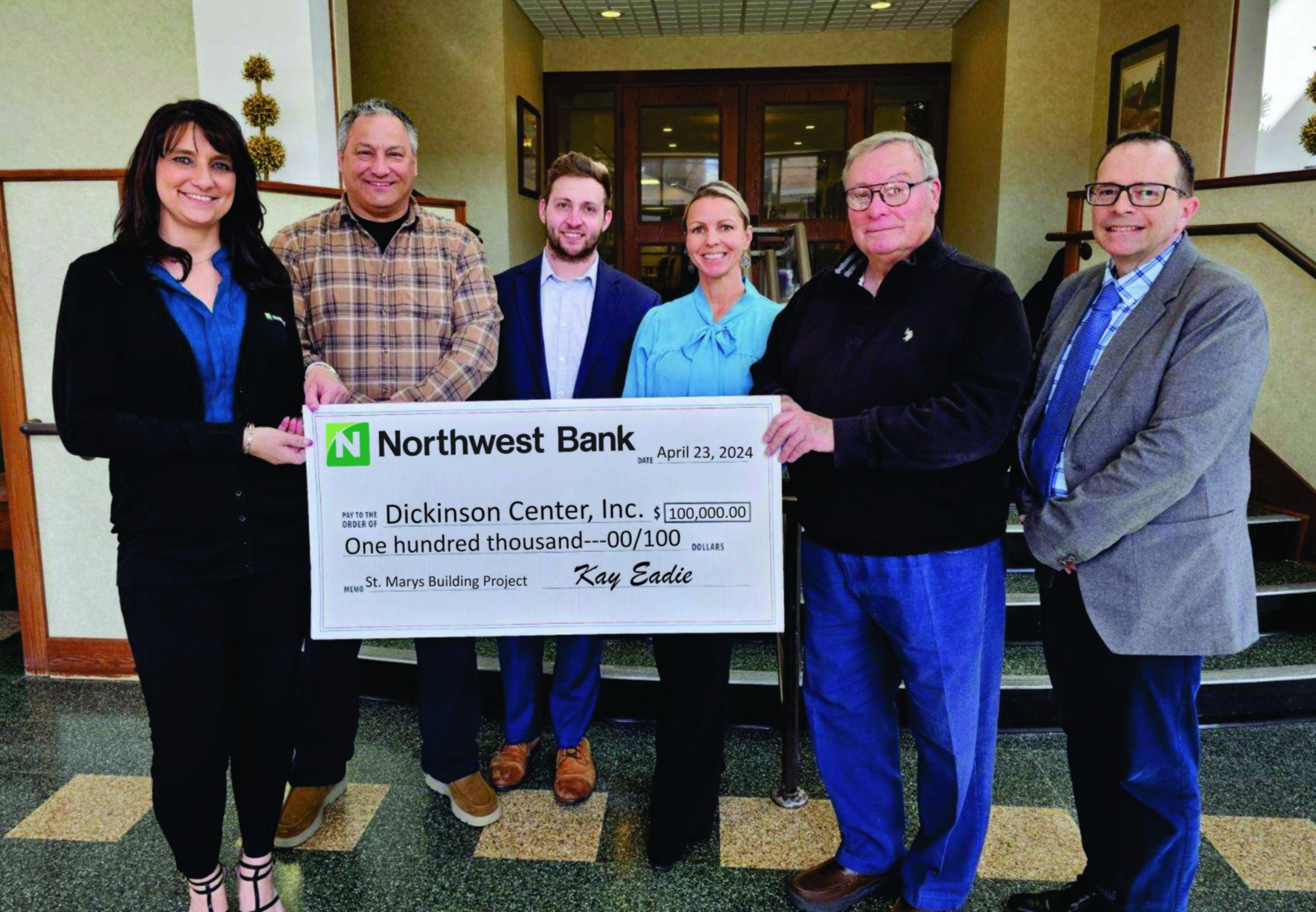 Northwest Bank Makes Generous Commitment For DCI Building Project Image