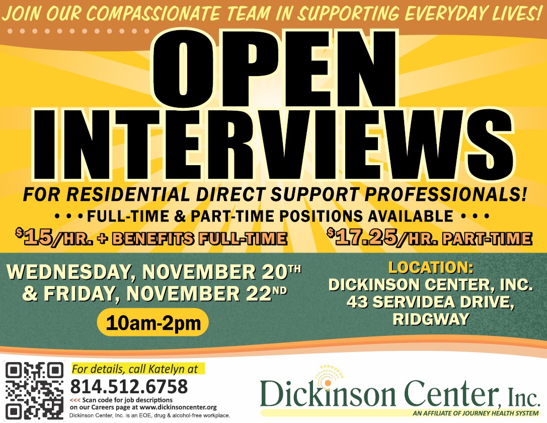 OPEN INTERVIEWS - RIDGWAY Image